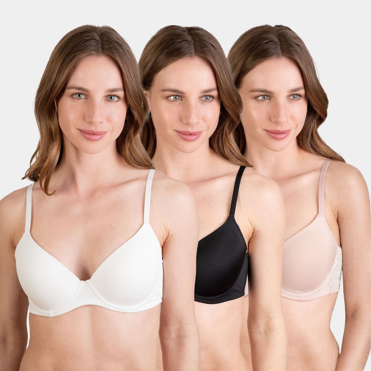 PALMERS - Pack 3 Sostén Microfibra con Arco Mujer Palmers