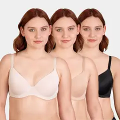 PALMERS - Pack 3 Sostén Microfibra con Arco Mujer