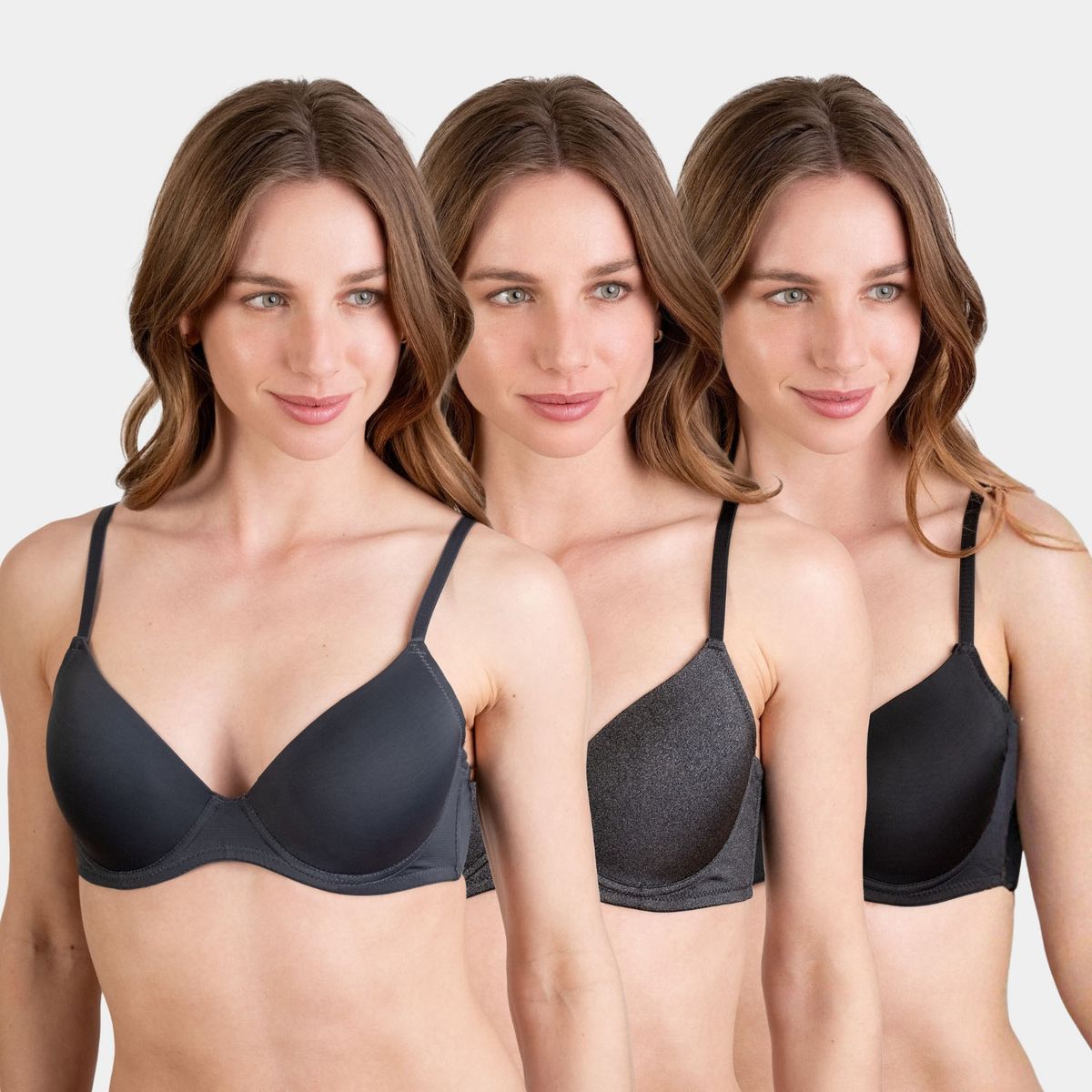 PALMERS - Pack 3 Sostén Microfibra con Arco Mujer Palmers