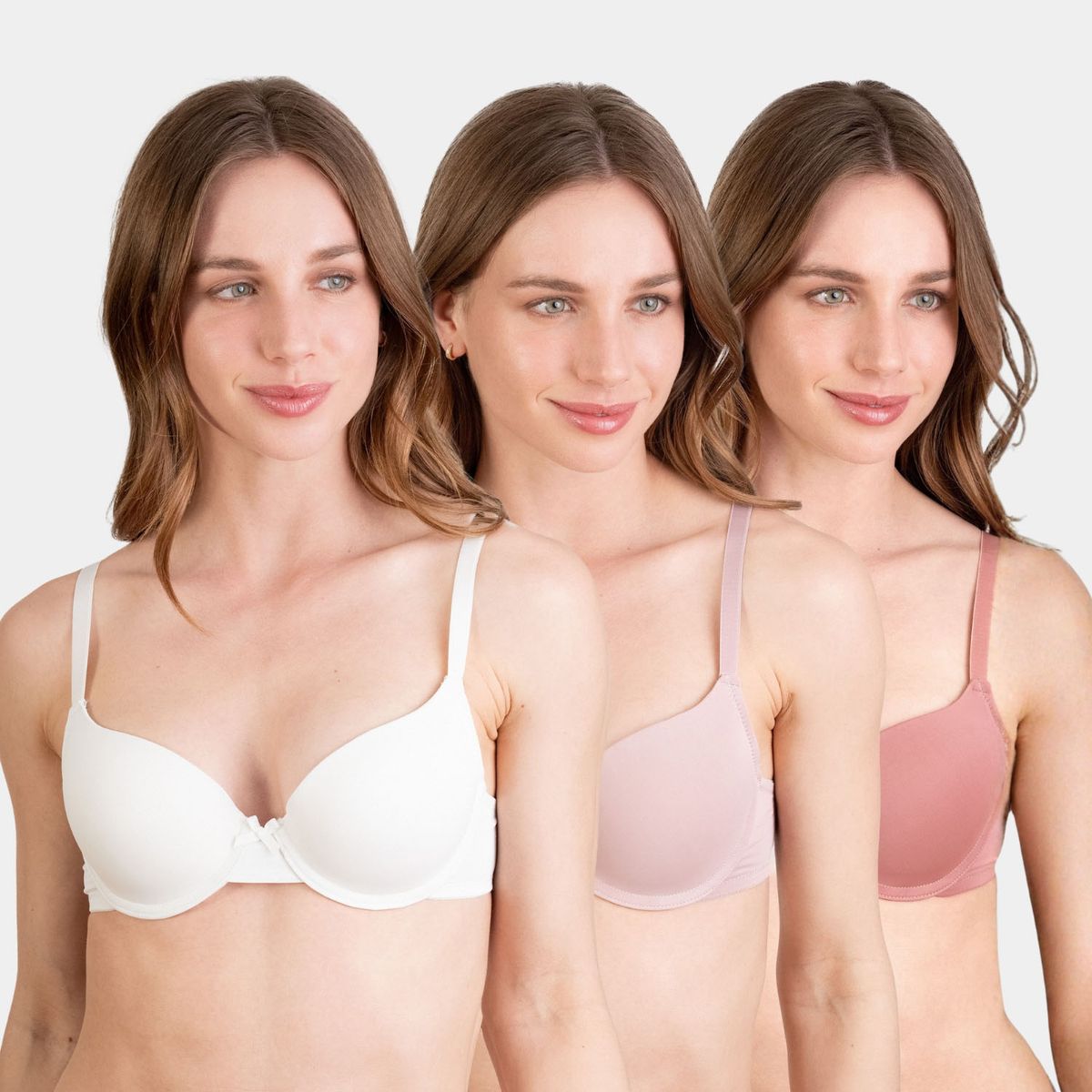 PALMERS - Pack 3 Sostén Microfibra con Arco Mujer Palmers