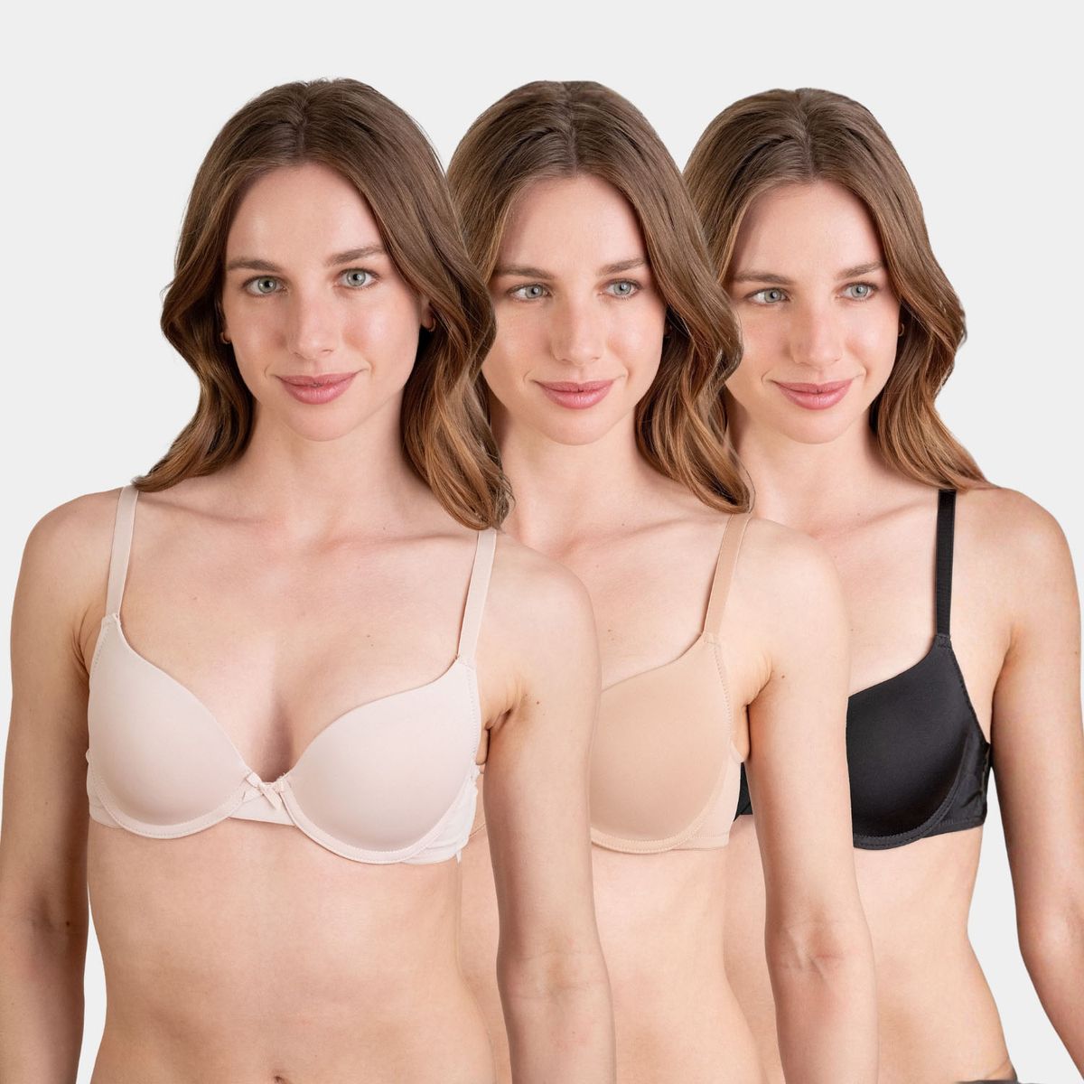 PALMERS - Pack 3 Sostén Microfibra con Arco Mujer Palmers