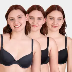 PALMERS - Pack 3 Sostén Microfibra con Arco Mujer