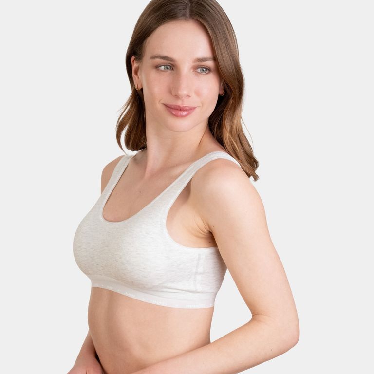 Peto Bonded Algodón Sin Arco y con Padding Removible Mujer