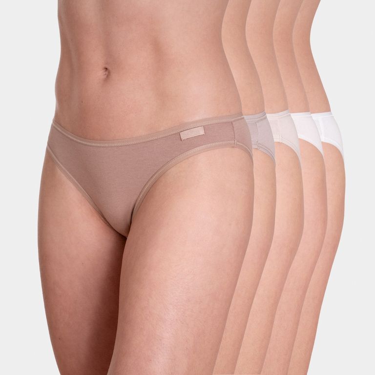 Pack 5 Bikini Algodón Mujer