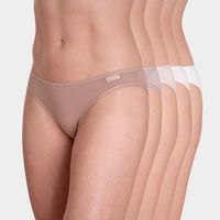 Pack 5 Bikini Algodón Mujer