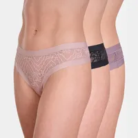 Pack 3 Colaless Encaje Borde Elastico Suave Mujer