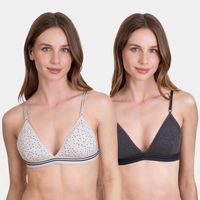Pack 2 Sostén Triangulo Algodón con Padding Removible Mujer