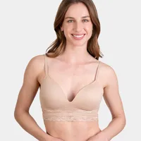 Sostén Microfibra Sin Arco y con Padding Mujer