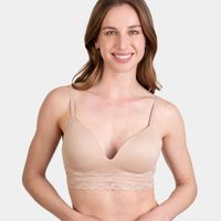 Sostén Microfibra Sin Arco y con Padding Mujer