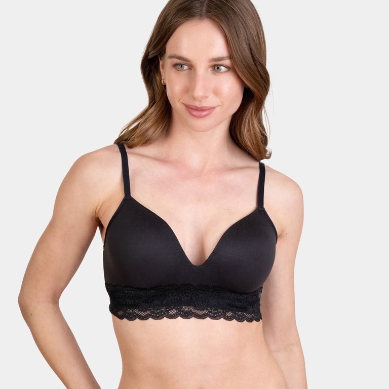 Sostén Microfibra Sin Arco y con Padding Mujer