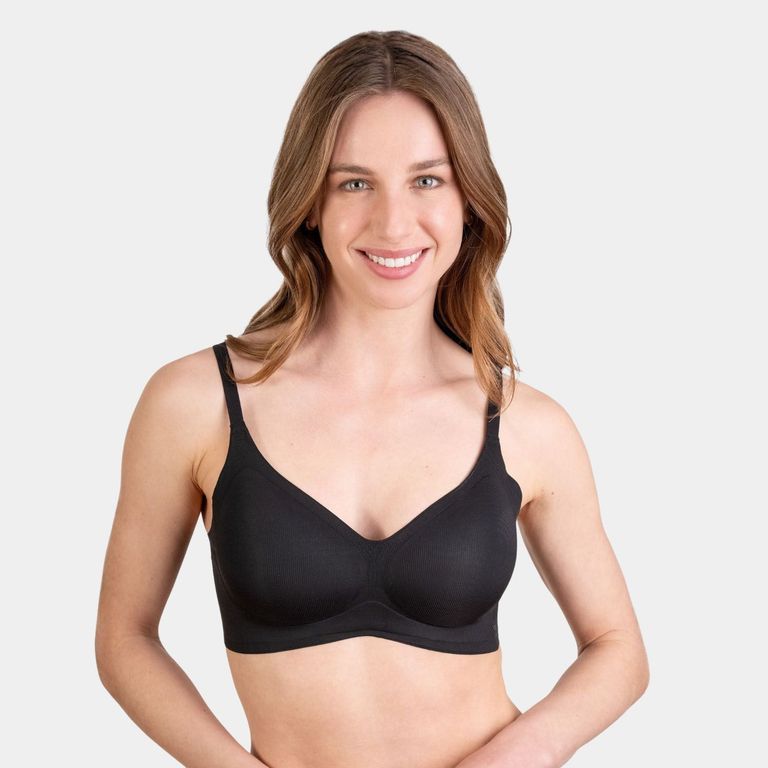 Sostén Microfibra Rib Sin Arco y con Padding Mujer