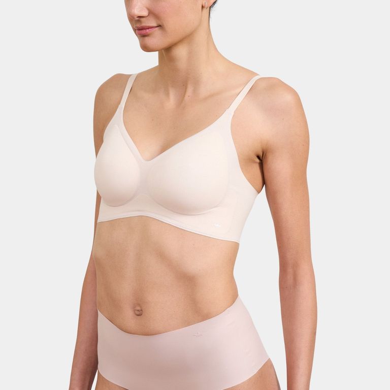 Sostén Microfibra Rib Sin Arco y con Padding Mujer