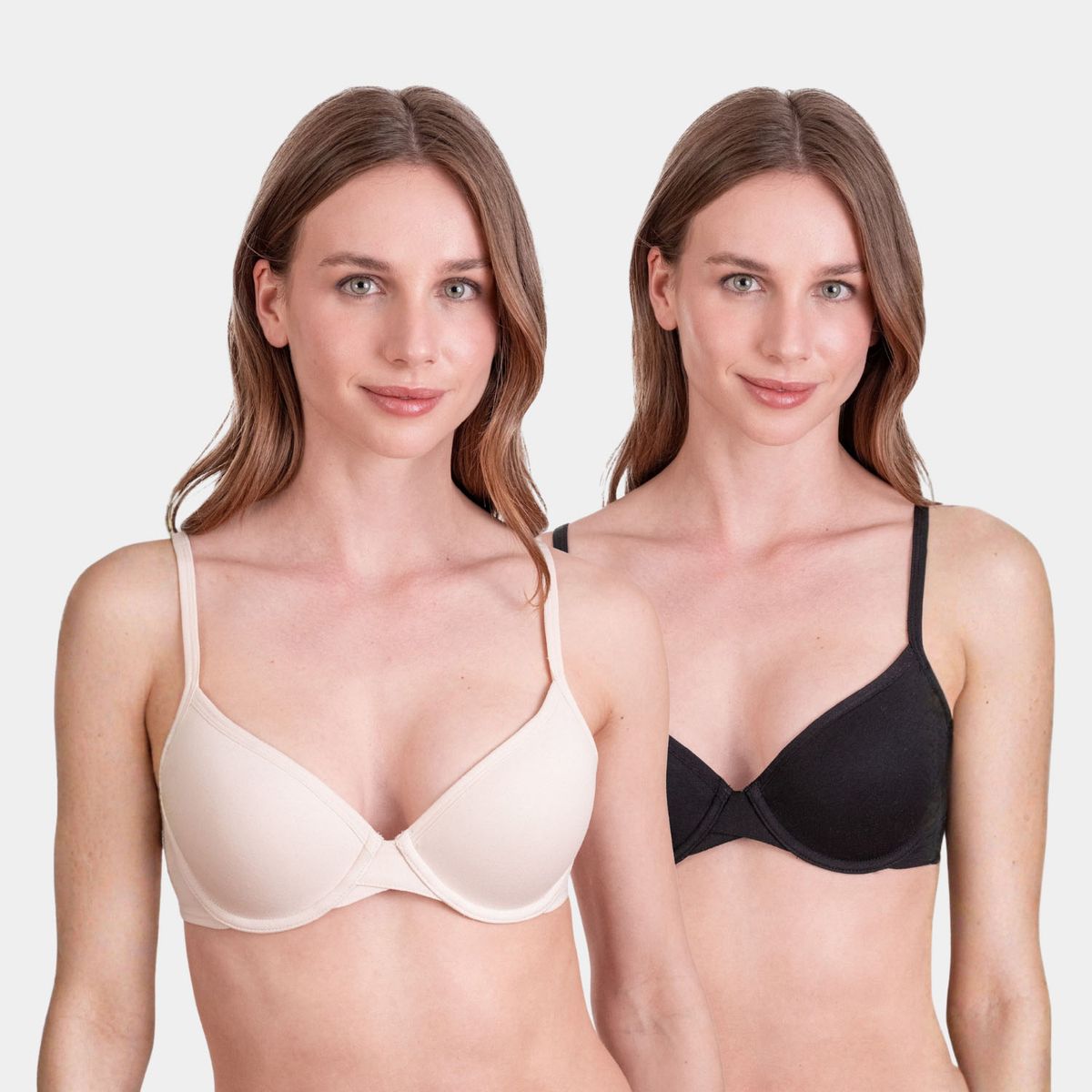 PALMERS - Pack 2 Sostén Algodón con Arco y Padding Mujer Palmers