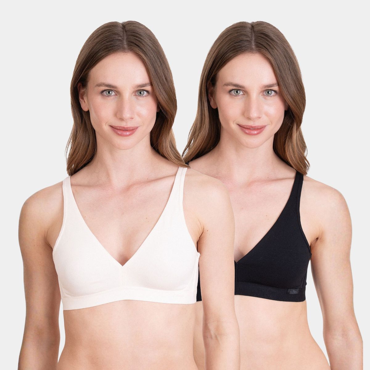 PALMERS - Pack 2 Sostén Algodón Sin Arco y con Padding Mujer Palmers