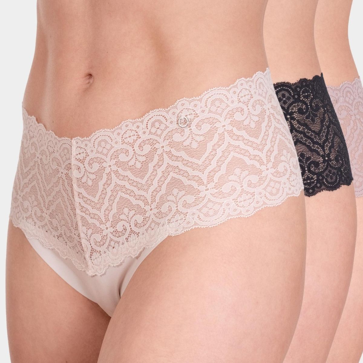 PALMERS - Pack 3 Culotte Encaje Microfibra Corte Laser Mujer Palmers