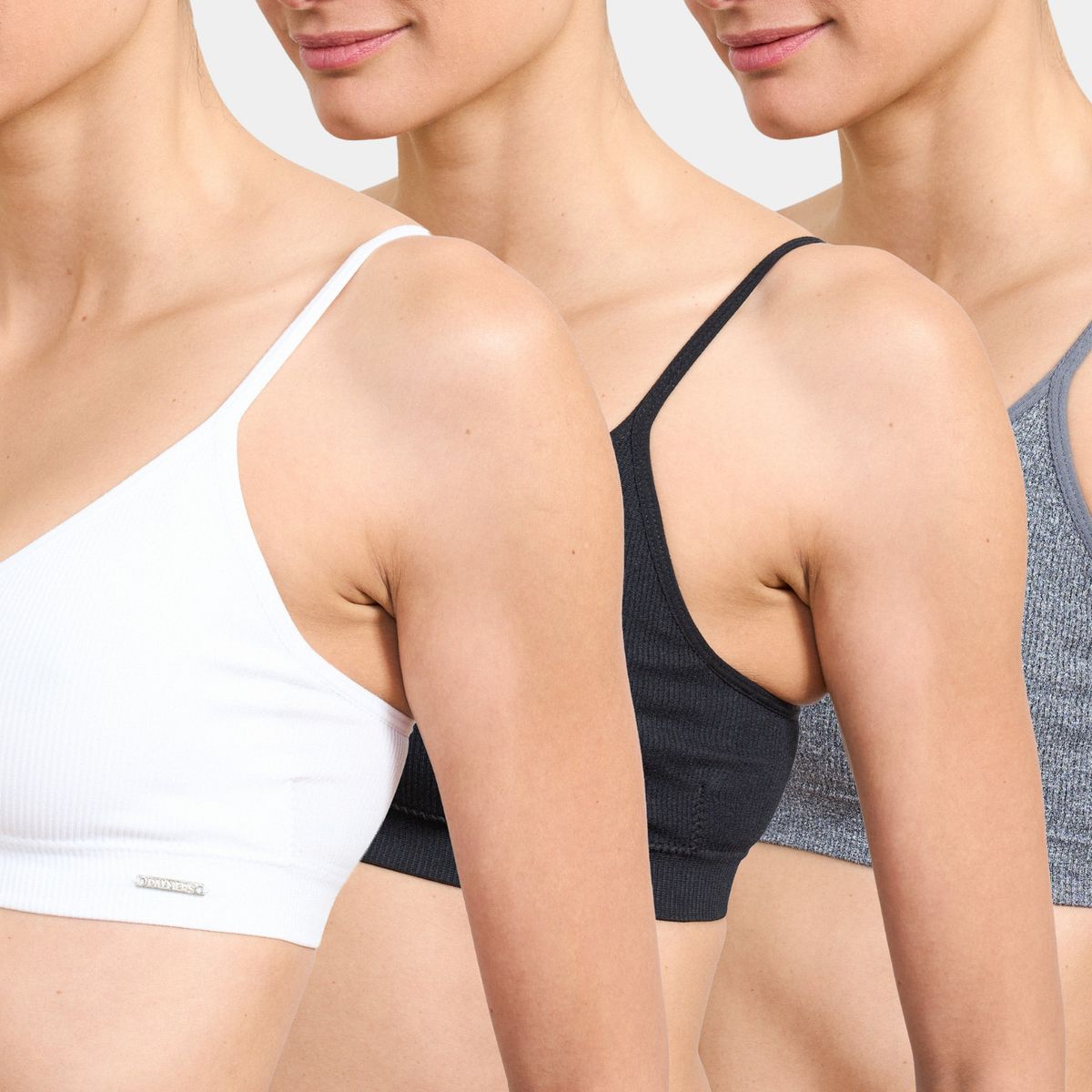 PALMERS - Pack 3 Peto Seamless Rib Sin Padding Mujer Palmers
