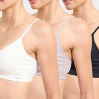 Pack 3 Peto Seamless Rib Sin Padding Mujer