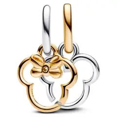 PANDORA - Charm Colgante Divisible Mickey Mouse & Minnie Mouse de Disney Mujer