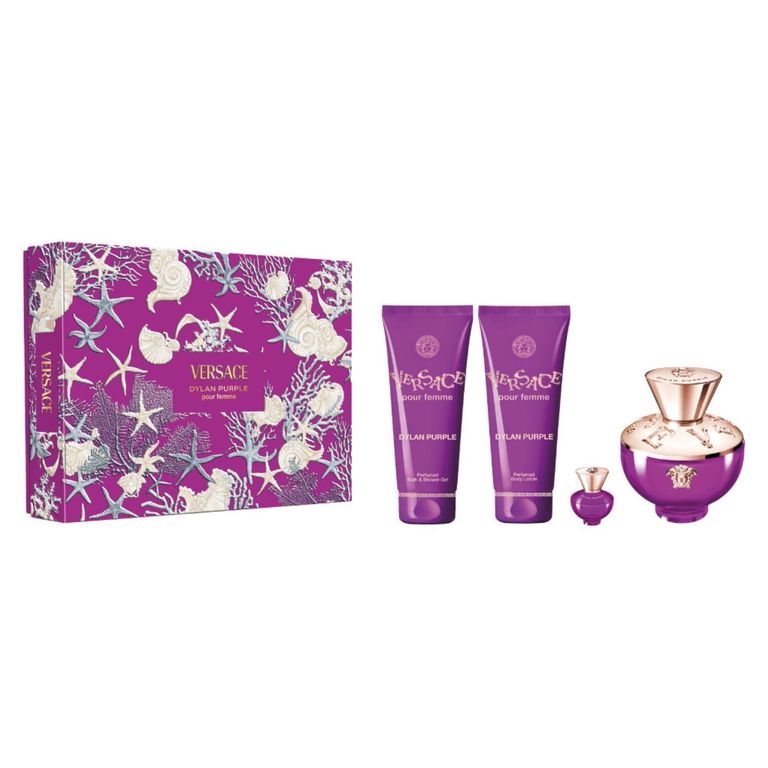 VERSACE Dylan Purple トライアルセット VERSACE Set Perfume Mujer Dylan Purple 100+100+5 Versace
