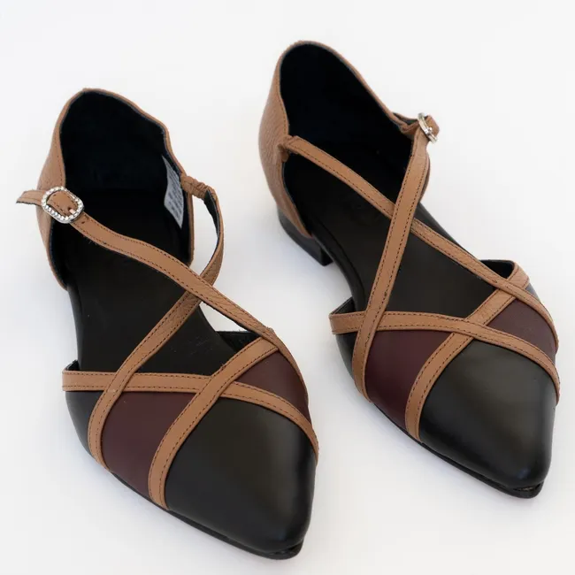 ALBA Y ADELA - Mocasin Mujer Negro Alba y Adela