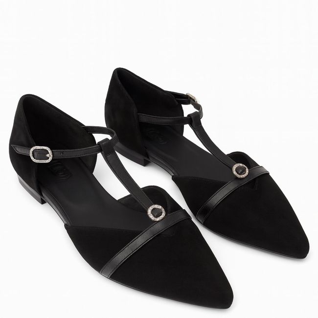 ALBA Y ADELA - Mocasin Mujer Negro Alba y Adela