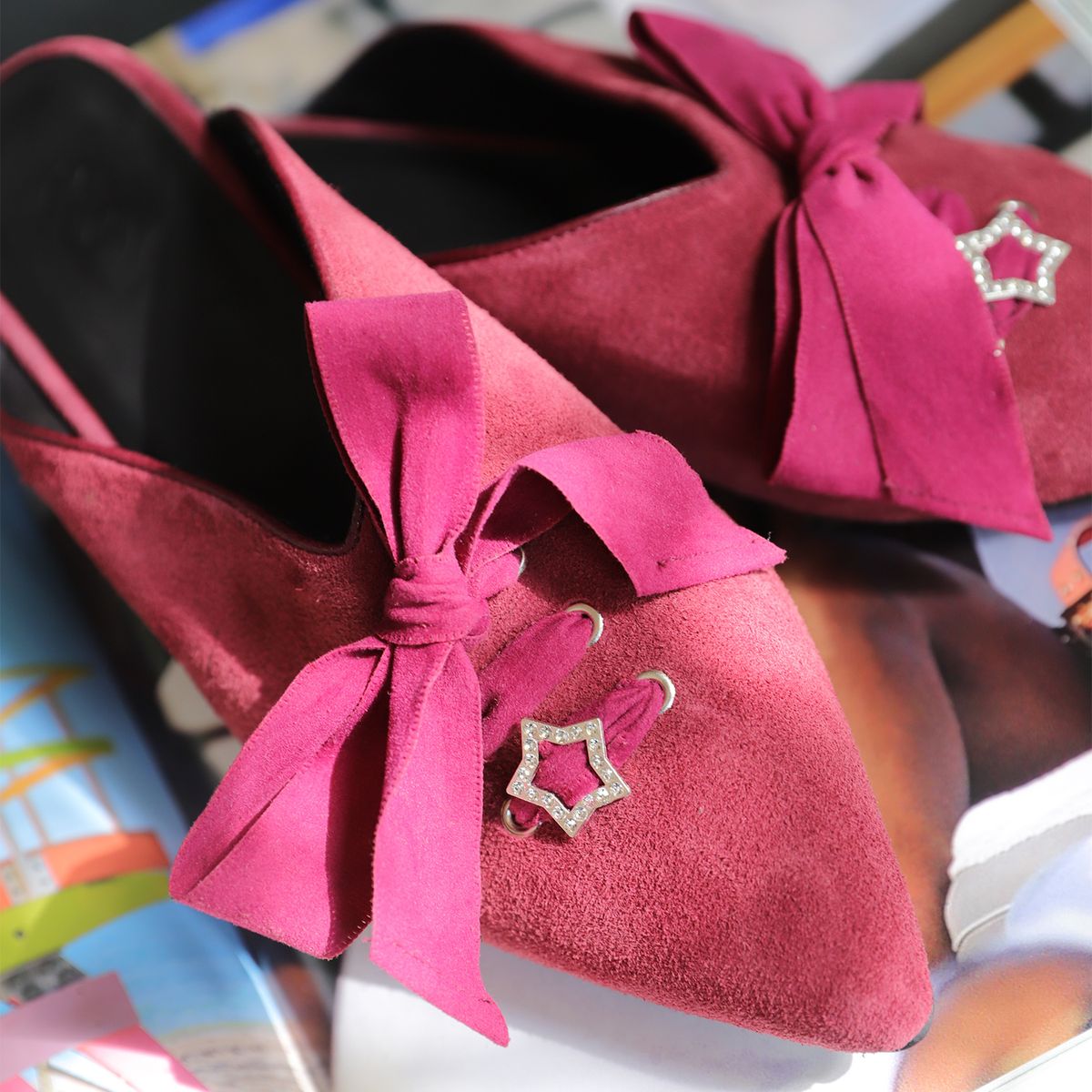 ALBA Y ADELA - Mocasin Mujer Rojo Alba y Adela