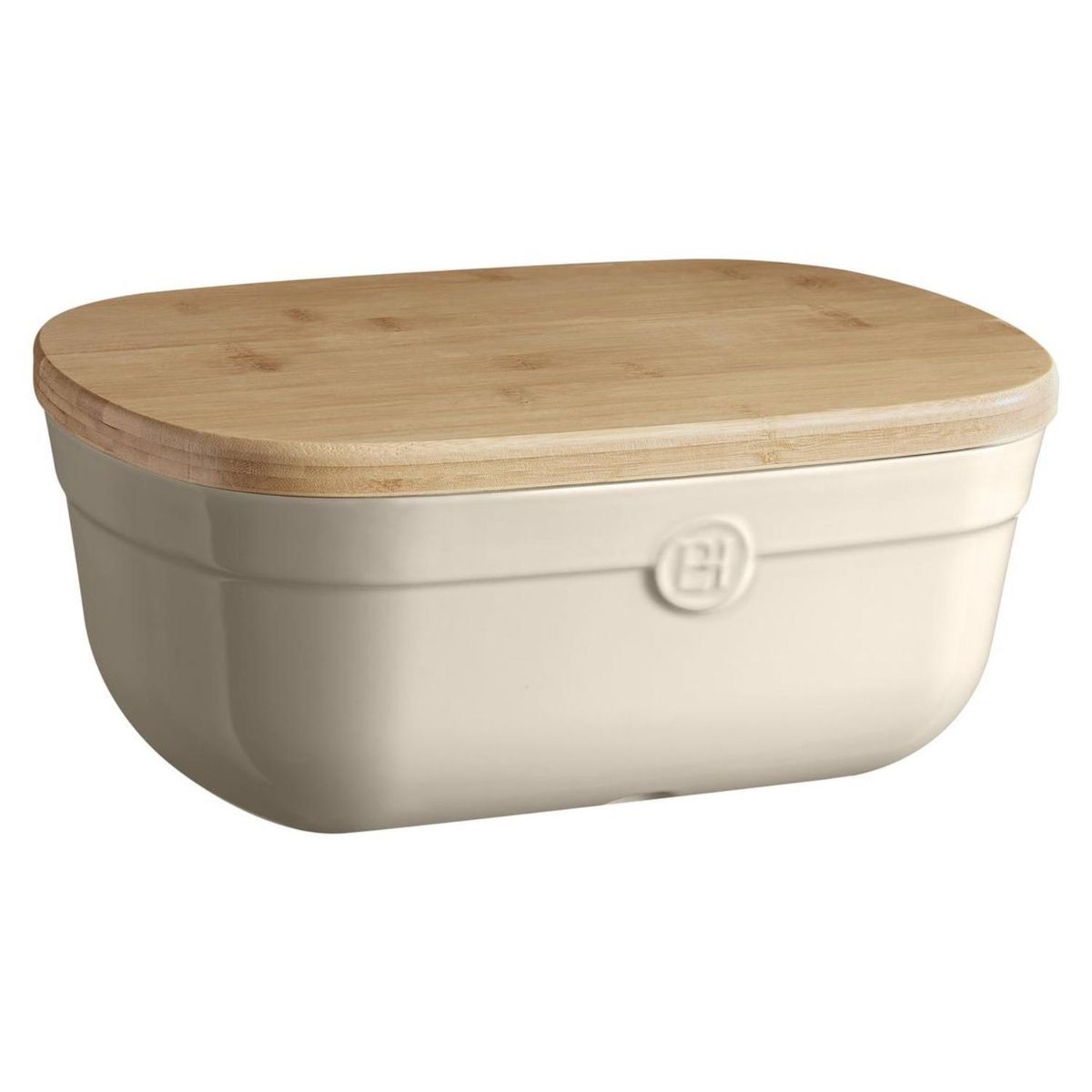 EMILE HENRY - Panera Cerámica Con Tapa Madera 35.5x25X15.5 cm Emile Henry