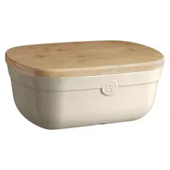 EMILE HENRY - Panera Cerámica Con Tapa Madera 35.5x25X15.5 cm
