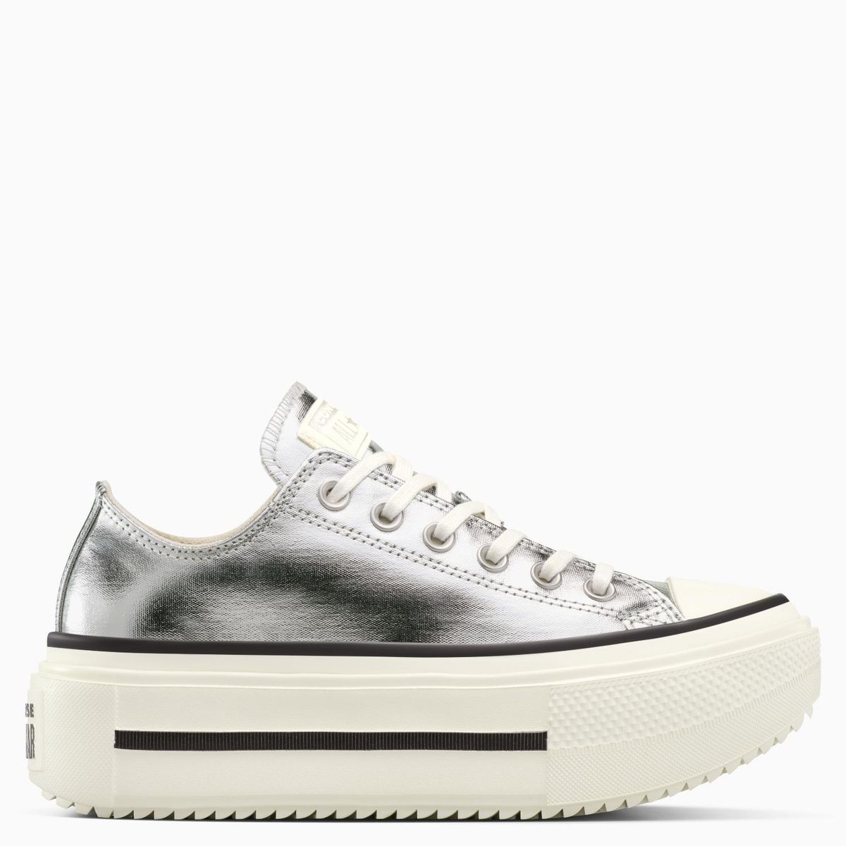 CONVERSE - Chuck Taylor All Star Lift Double Stack Zapatilla Urbana Mujer Plata Converse