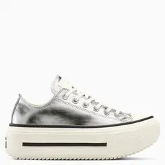 CONVERSE - Chuck Taylor All Star Lift Double Stack Zapatilla Urbana Mujer Plata