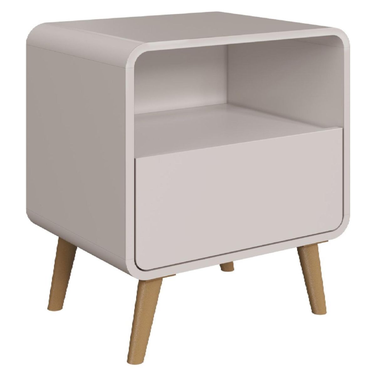BE DESIGN - Velador Retro 1 Cajón Roble Claro Be Design