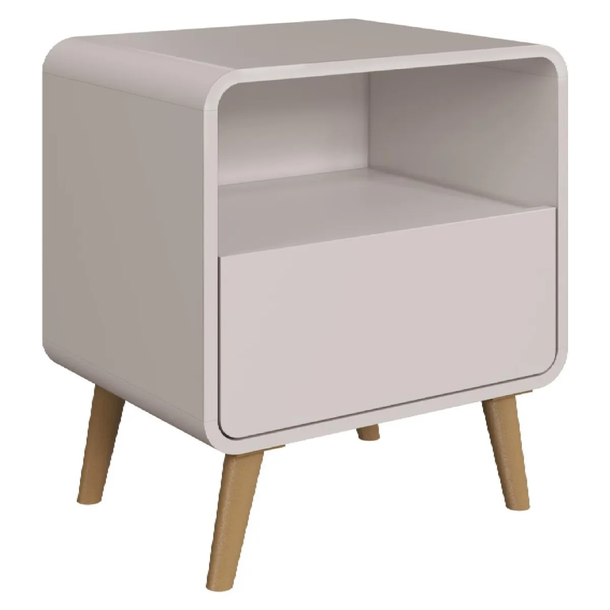 BE DESIGN - Velador Retro 1 Cajón Roble Claro Be Design