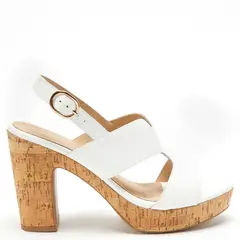 GACEL - Sandalia Mujer Cuero Blanco