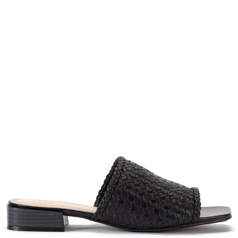 GACEL - Sandalia Mujer Cuero Negro Gacel