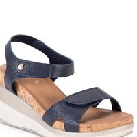Sandalia Mujer Cuero Azul