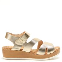 Sandalia Mujer Cuero Amarillo