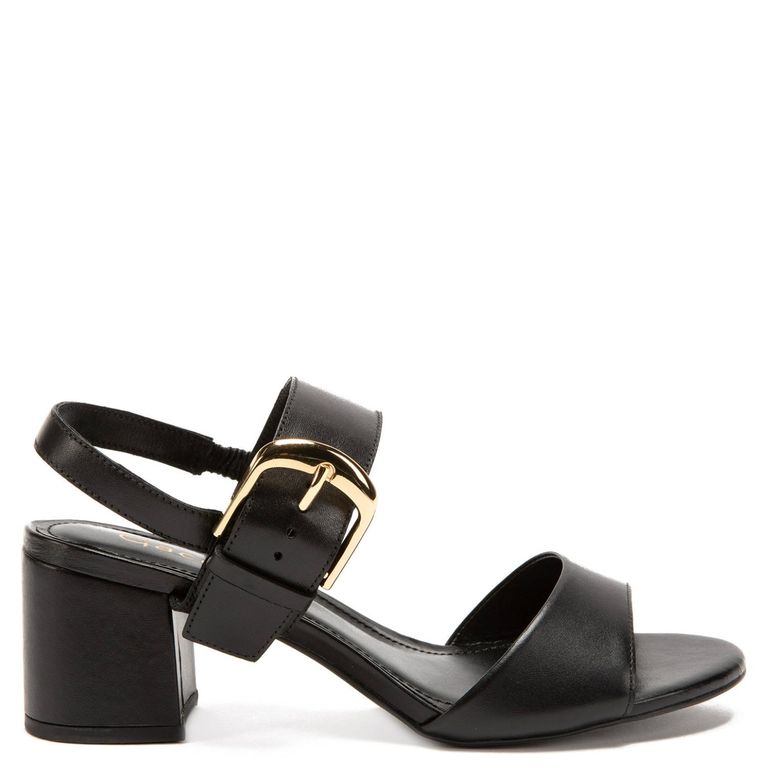 GACEL Sandalia Mujer Cuero Negro