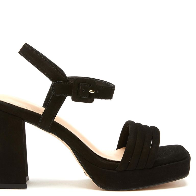 GACEL Sandalia Mujer Cuero Negro