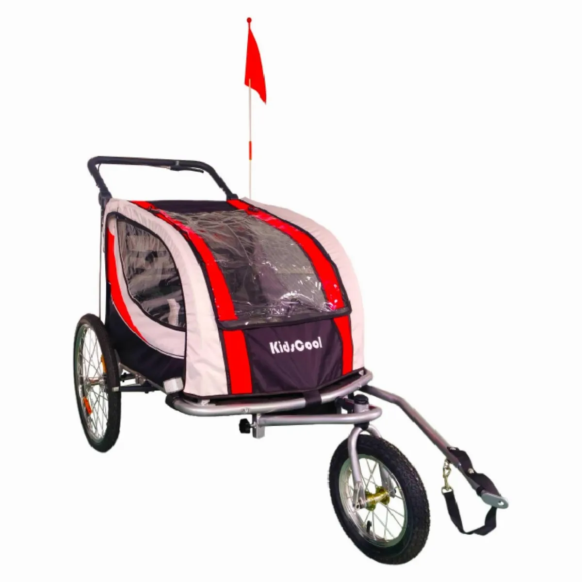 KIDS COOL - Carro Jogger Rojo Baby Trailer Kids Cool