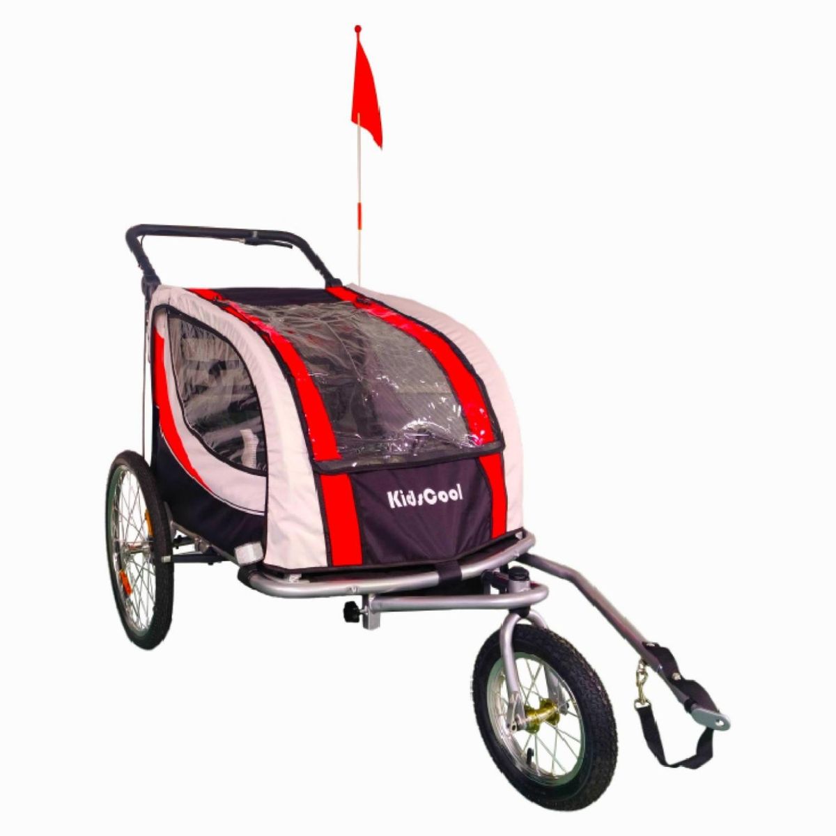 KIDS COOL - Carro Jogger Rojo Baby Trailer Kids Cool