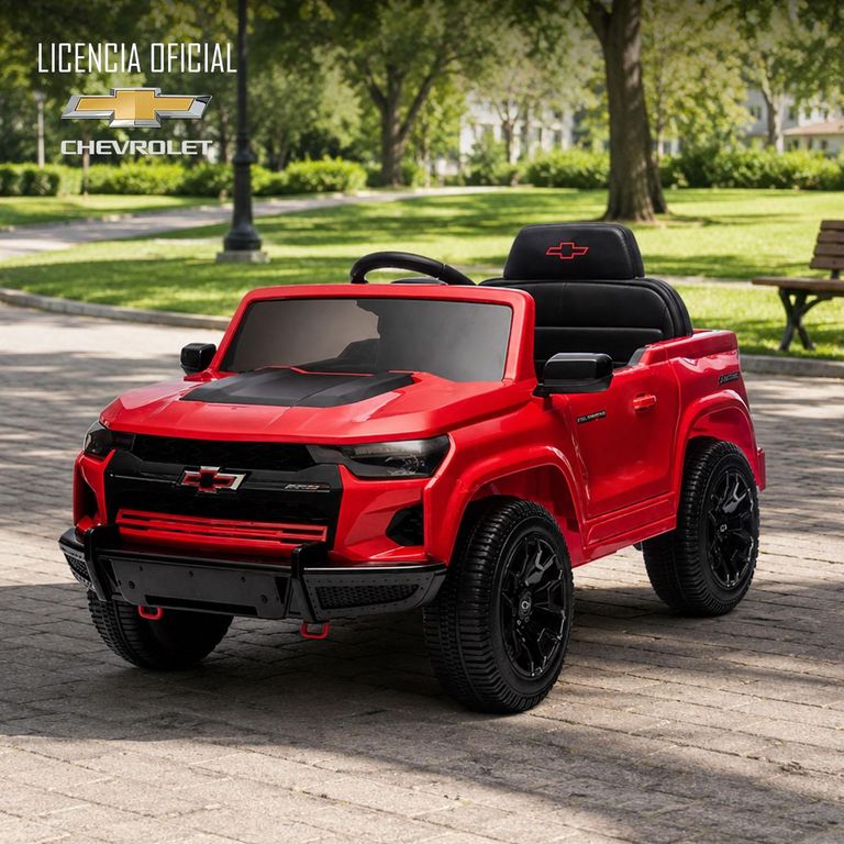 Auto a Batería Chevrolet Colorado Rojo 12v 2Motores