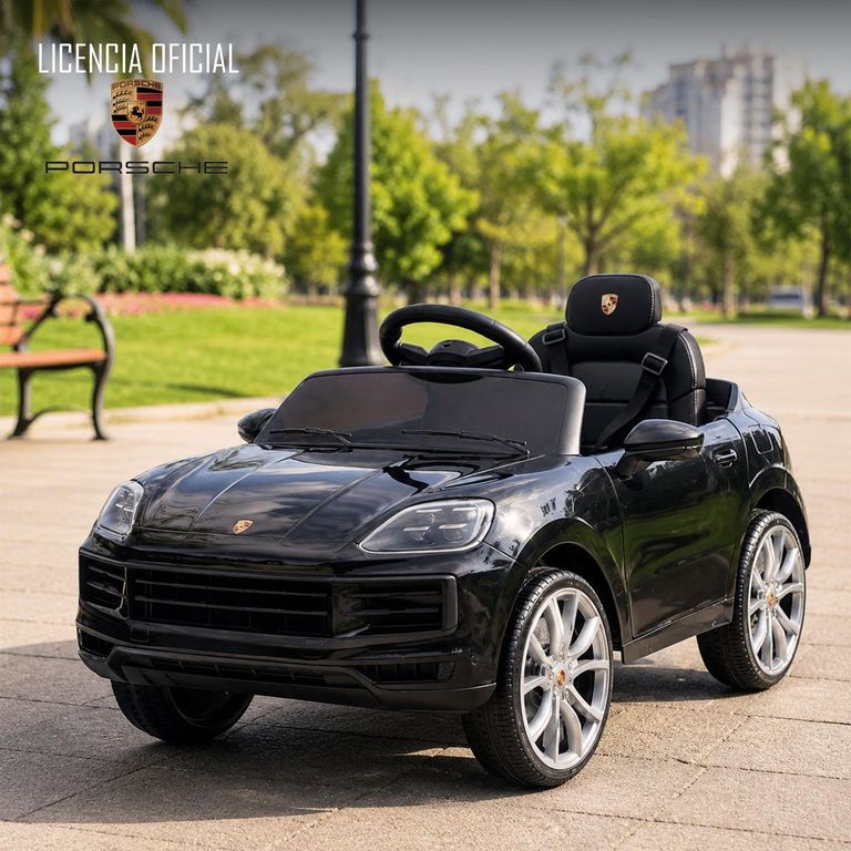 Auto a Batería Negro Porsche Cayenne 12v 2Motores