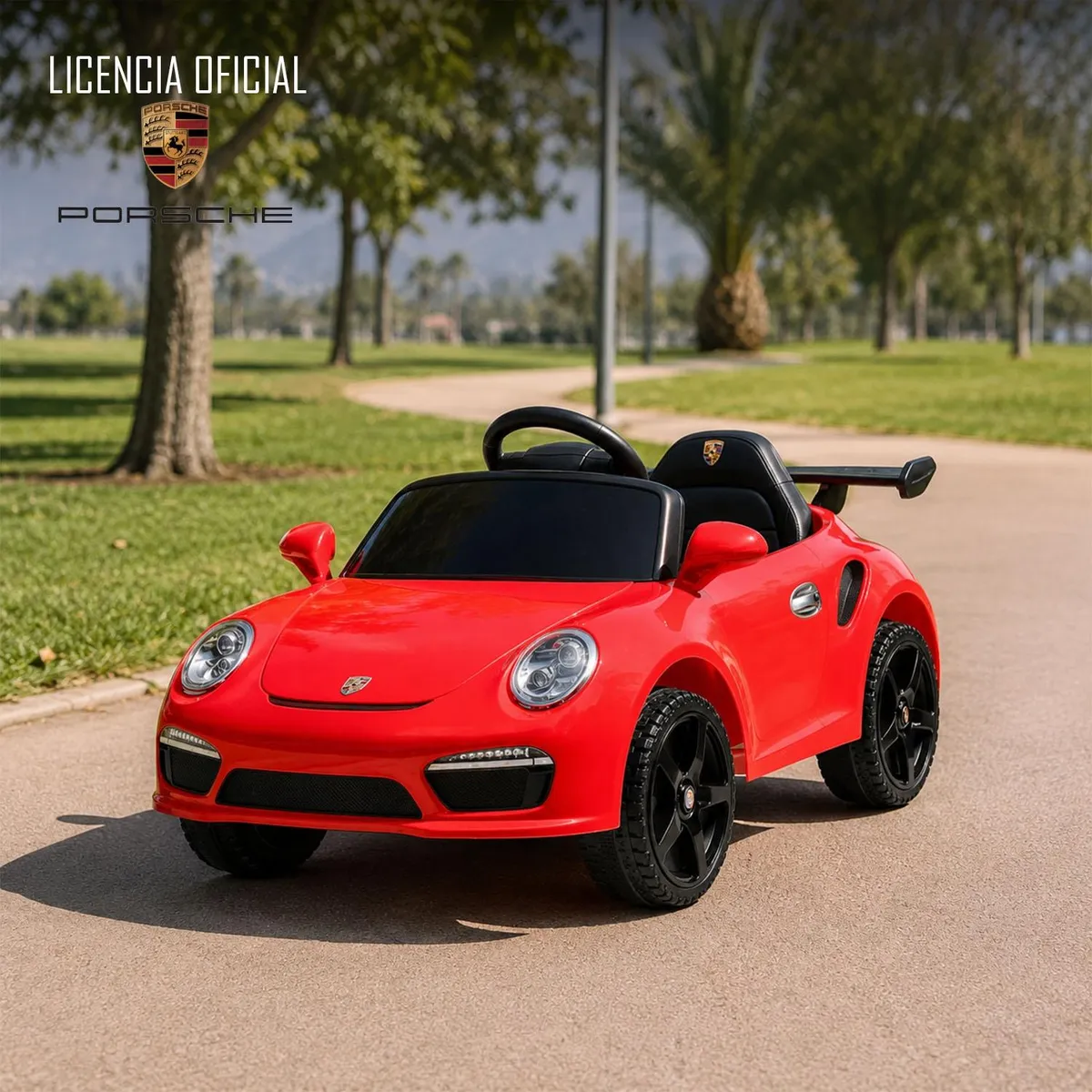 KIDSCOOL - Auto a Batería Porsche 911 Ruf Ctr3 Rojo 12v 2Motores Kidscool