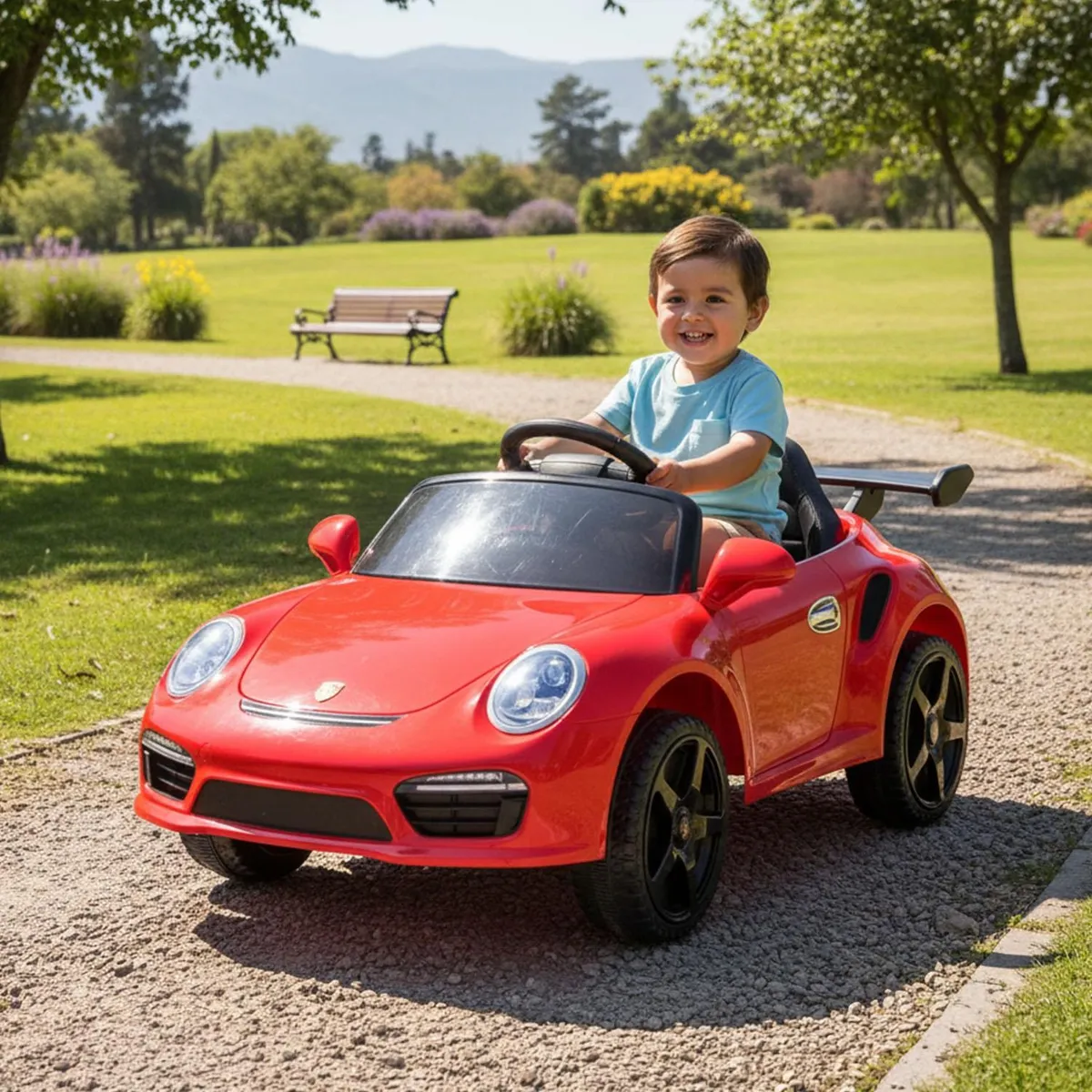 KIDSCOOL - Auto a Batería Porsche 911 Ruf Ctr3 Rojo 12v 2Motores Kidscool
