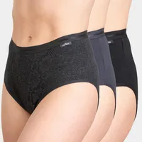 Pack 3 Hikini Algodón Con Encaje Mujer