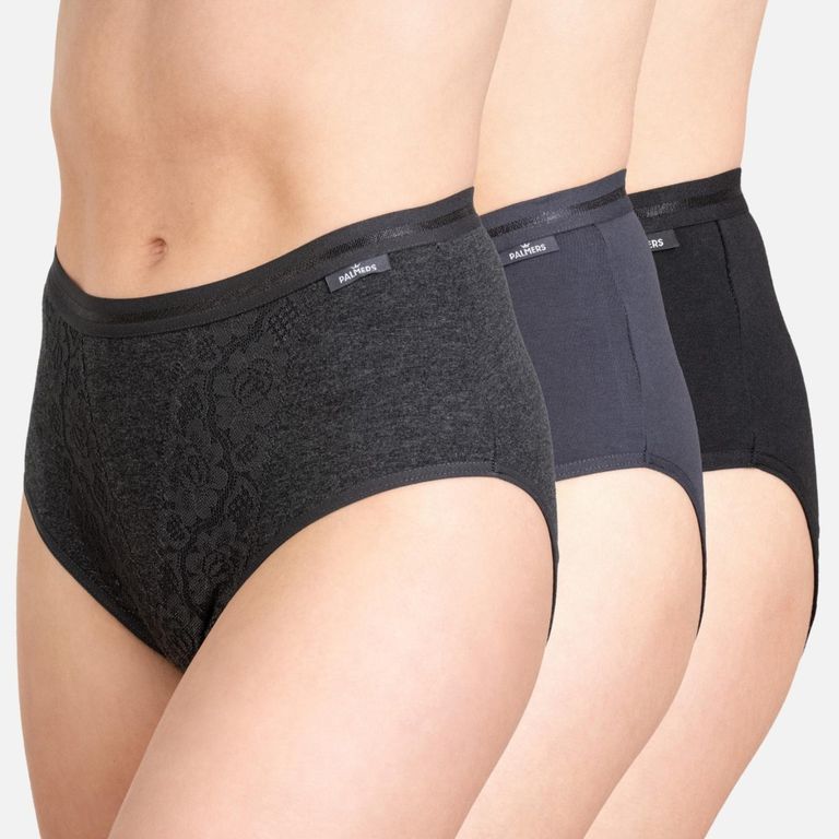 Pack 3 Hikini Algodón Con Encaje Mujer