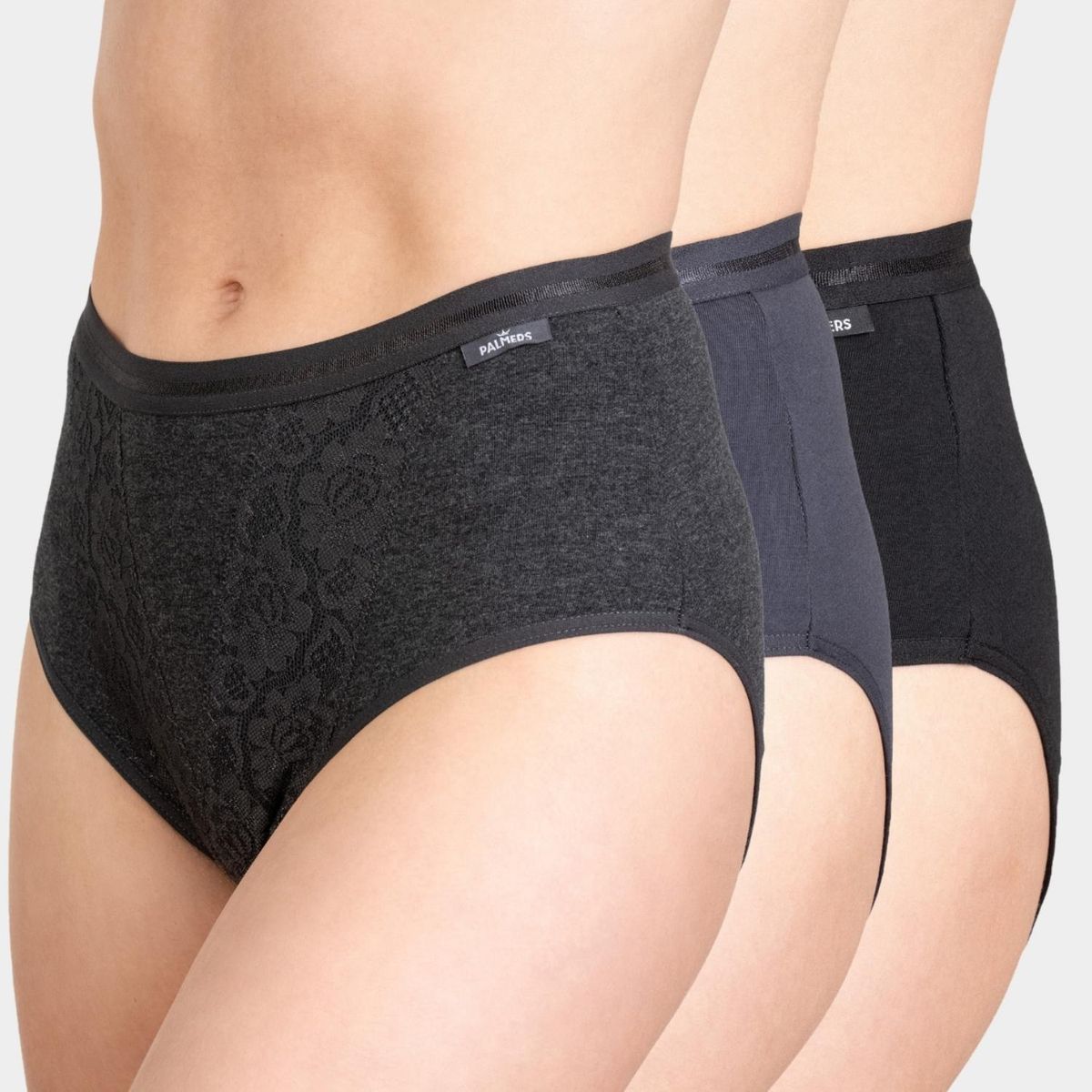 PALMERS - Pack 3 Hikini Algodón Con Encaje Mujer Palmers