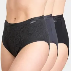 PALMERS - Pack 3 Hikini Algodón Con Encaje Mujer