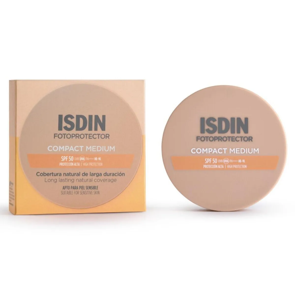 ISDIN - ISDIN Compact Medium SPF50 – Protector Solar Compacto con Color 10g