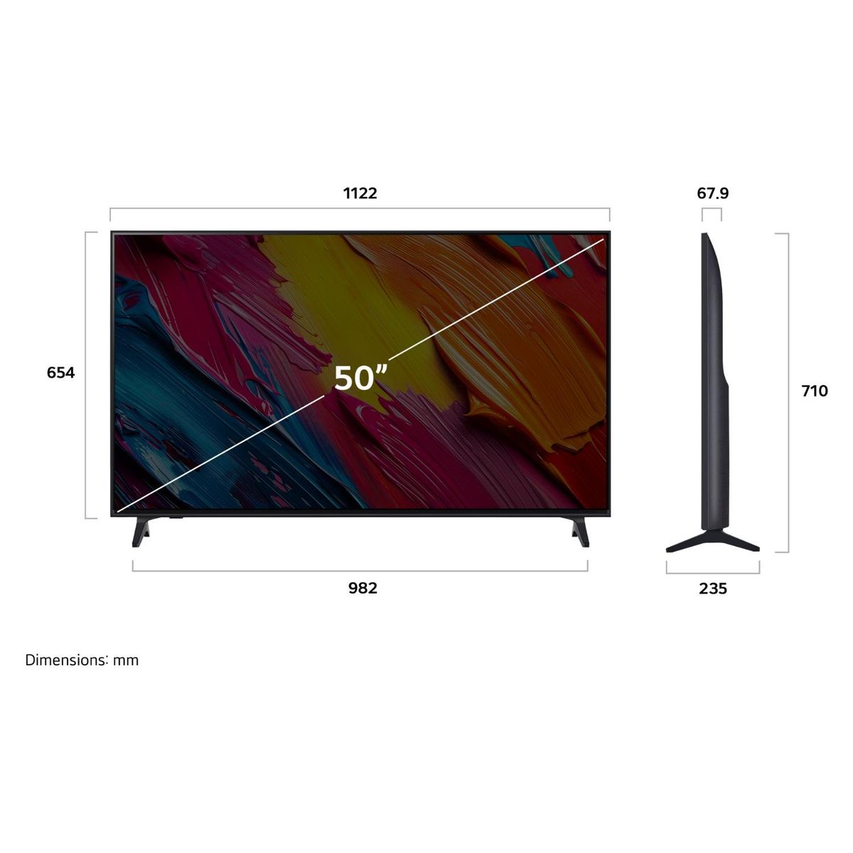 LG - Televisor QNED 50" Smart TV 4K Ultra HD  50QNED70ASA 2025 + Magic Remote Control